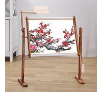 BMKGODN Verstellbarer Stickrahmen/Kreuzstichständer, verstellbare Höhe und Winkel, freihändige Stickwerkzeuge for Kreuzstich-Stickerei, Kunsthandwerk S(A)