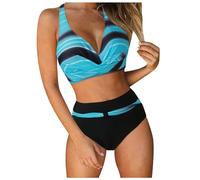 BMKKTOP Damen Cross Back badeanzüge Ruched Klassische einfarbiges Bikini Damen schwarz badeanzugkleid badekleid Vintage bauchweg quadratischer Badeanzug Damen sexy Tanga Badeanzug schwimmrock