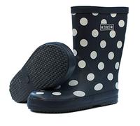 BMS 999 Kinder Gummistiefel Naturkautschuk Marine mit Punkten, Größe 22