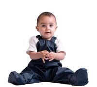 BMS BabyBuddy Wasserdichte Krabbelhose mit Stiefelchen, Marine, 8-16 Monate