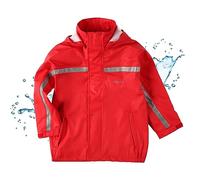 BMS Buddeljacke, Regenjacke für Kinder mit abnehmbarer Kapuze in rot Größe 80