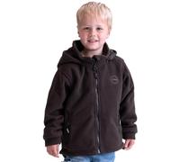 BMS Fleecejacke Kinder mit abnehmbarer Kapuze, Braun, Größe 116
