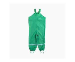 BMS Kinder Buddelhose Regenhose mit Latz Räuberwald SoftSkin grün Gr.116