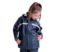 BMS Kinder Regenjacke, SoftSkin, Wasserdicht | Strapazierfähige, wasserdichte Jacke mit abnehmbarer Kapuze für Kindergarten, Schule und Outdoor