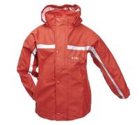BMS Regenjacke Buddeljacke Räuberwald SoftSkin rot-weiß gepunktet abnehmbare Kapuze Gr.80
