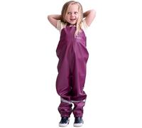 Kinder Buddelhose Regenhose mit Latz Räuberwald purple Gr.122 BMS