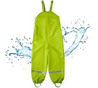 Kinder Buddelhose Regenhose mit Latz Räuberwald limone Gr.116 BMS