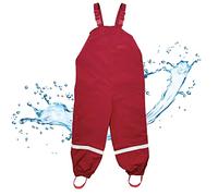 BMS Regenhose - Latzhose - atmungsaktiv - 100% wasserdicht - rot - 128