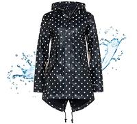 BMS Regenmantel 100% wasserdicht - marine mit weissen Sternen - 46