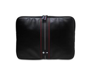 BMW Laptophülle Carbon Red Stripes Schwarz - 15/16 Zoll