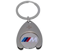 BMW M Perfomance Motorsport Schlüsselanhänger Einkaufswagenchip Keyring Chip Silber Einkaufschip
