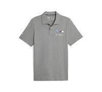 Poloshirt PUMA "BMW MMS ESS POLO", Herren, Gr. XL, medium gray heather, Jersey, Obermaterial: 100% Baumwolle, bedruckt, regular fit normal, Shirts, Regular Fit, Kurzarm, mit Knopfverschluss, mit Logod