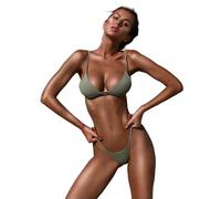 BMWJYLPM Bikini Women Straps Beach Set 1set Girls Gepolstert Badebadbade Badeanzug Push Up BH Vintage Badebad Badeanzüge Beachwear Top-Aqua-s