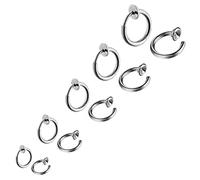 Bo Win 5 Paare Set Edelstahl Silber Ohrringe Clips für Herren Damen Mädchen Kinder Männer Magnet Ohrringe Ohne Ohrloch Herren Ohrclips Damen Ohne Ohrlöcher Ohrklemme Klein Creolen Silber Non-Piercing