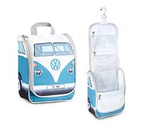 Board Masters VW Collection - Volkswagen Aufhängbarer Kulturbeutel-Bad-Hänge-Reise-Wasch-Tasche im T1 Bulli Bus Design (Classic Bus/Blau)