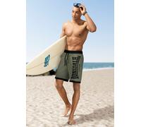 Boardshorts LONSDALE "CLENNELL", Herren, Gr. S, N-Gr, grün (khaki), Obermaterial: 100% Polyester. Futter: 100% Polyester, bequem, Hosen, Badeshorts, Innenhose aus Mesh (94741069-S) khaki
