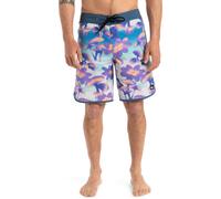 Boardshorts QUIKSILVER "Highline Scallop 19"", Herren, Gr. 31SM, blau (marine blau biophilia), 88% Polyester, 12% Elasthan, Hosen (93854614-31) marine blau biophilia