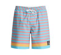Boardshorts QUIKSILVER "Original Btz Stripe Volley 17", Herren, Gr. L, aqua biarritz stripe, Obermaterial: 92% Microfaser, 8% Elasthan;, Hosen (53241727-L) aqua biarritz stripe