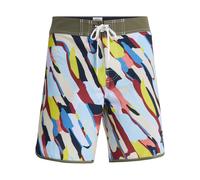 Boardshorts QUIKSILVER "Original Scallop 18", Herren, Gr. 34L, grape leaf heatwave, Obermaterial: 92% Microfaser, 8% Elasthan;, Hosen (89985524-34) grape leaf heatwave