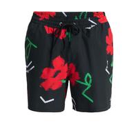 Boardshorts QUIKSILVER "Stretch Printed Volley 16", Herren, Gr. M, bunt (schwarz street floral), Obermaterial: 92% Polyester, 8% Elasthan., Hosen (41018224-M) schwarz street floral