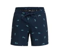 Boardshorts QUIKSILVER "Stretch Printed Volley 16", Herren, Gr. XXL, schwarz navy spaced out, Obermaterial: 92% Microfaser, 8% Elasthan;, Hosen (55891036-XXL) schwarz navy spaced out