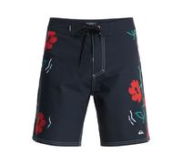 Boardshorts QUIKSILVER "Surfsilk Arch 18", Herren, Gr. 31SM, schwarz (schwarz street floral arch), Obermaterial: 88% Polyester, 12% Elasthan., Hosen (19860615-31) schwarz street floral arch