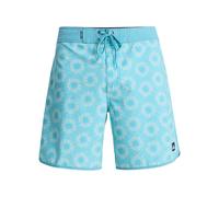 Boardshorts QUIKSILVER "Surfsilk Scallop 18", Herren, Gr. 30S, aqua ocean mayhem, Obermaterial: 88% Polyester, 12% Elasthan., Hosen (28177530-30) aqua ocean mayhem