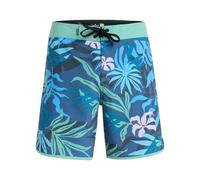 Boardshorts QUIKSILVER "Surfsilk Scallop 18"", Herren, Gr. 33ML, blau (vintage indigo blauweed), 88% Polyester, 12% Elasthan, Hosen (81469463-33) vintage indigo blauweed