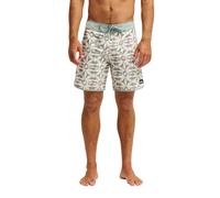 Boardshorts QUIKSILVER "Surfsilk Scallop 18", Herren, Gr. 36(XL), bone weiß nature tile, Obermaterial: 88% Polyester, 12% Elasthan., Hosen (67248163-36) bone weiß nature tile
