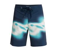 Boardshorts QUIKSILVER "Surfsilk Straight 18", Herren, Gr. 32(M), blau (schwarz navy thermo stripe), Obermaterial: 88% Polyester, 12% Elasthan., Hosen (81325210-32) schwarz navy thermo stripe