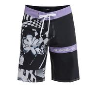 Boardshorts QUIKSILVER "Surfsilk Straight 20", Herren, Gr. 33(M/L), schwarz block momentum, Obermaterial: 88% Polyester, 12% Elasthan;, Hosen (58604405-33) schwarz block momentum