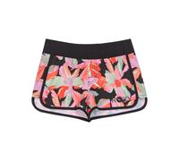 Boardshorts ROXY "Good Waves", Mädchen, Gr. 8(125-130cm), grau (anthrazit the moves floral), 55% Polyester, 37% Polyester, 8% Elasthan, Hosen Boardshorts (73158737-8)