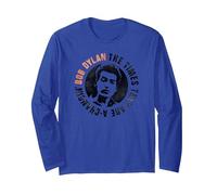 Bob Dylan - Die Zeiten Langarmshirt, Unisex für Erwachsene, Königsblau, XXL