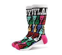 Bob Dylan Socken Guitar Pattern Logo Nue offiziell Unisex Schwarz (UK SIZE 7-11) UK Size 7-11
