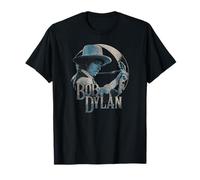 Bob Dylan - T-Shirt, Herren, Unisex-Erwachsene, Kurzarm, Schwarz, S, Klassische Passform, 100% Polyester