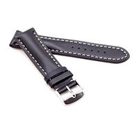 Bob Herren Uhrenarmband Kalbsleder Modell Chrono 24 mm schwarz