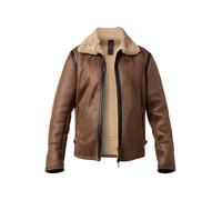 BOB Jacke Herren Umlegekragen Kunstleder braun, 52 (L)