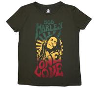 Bob Marley Damen-T-Shirt One Love Gradient, grün, L