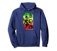 Bob Marley Konzert Rasta Stripe Pullover Hoodie, Unisex für Erwachsene, Marineblau, XL