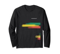 Bob Marley Offizielle Rasta Splatter Stripes Langarmshirt