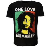 Bob Marley One Love Rasta T-Shirt ➥ Offizielles Band-Merchandise ✓ S Schwarz
