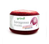 Bobbel Farbverlaufsgarn 1000m Gründl Saragossa Shades 1 Knäuel = 1 Dreieckstuch mit Anleitung (deutsch) in der Bandarole (12) Feuerrot-Ombré Feuerrot-Ombré