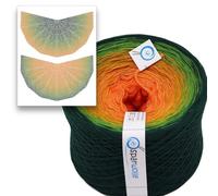 Bobbel Farbverlaufsgarn Sempervivum Schal Häkelset 4-fädig 1,000m inklusive Anleitung (SE002)