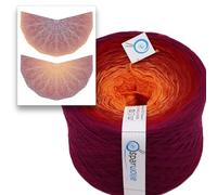 Bobbel Farbverlaufsgarn Sempervivum Schal Häkelset 4-fädig 1,000m inklusive Anleitung (SE004)