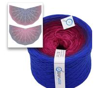 Bobbel Farbverlaufsgarn Sempervivum Schal Häkelset 4-fädig 1,000m inklusive Anleitung (SE005)