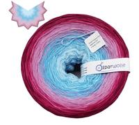 Bobbel Farbverlaufsgarn Sweet Papaya Häkelweste Set, 4-fädig, 1500m Garn, Regenbogen-Farbverlauf, mit Häkelanleitung (SP004)