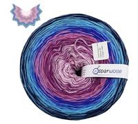 Bobbel Farbverlaufsgarn Sweet Papaya Häkelweste Set, 4-fädig, 1500m Garn, Regenbogen-Farbverlauf, mit Häkelanleitung (SP005)