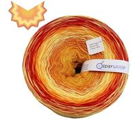 Bobbel Farbverlaufsgarn Sweet Papaya Häkelweste Set, 4-fädig, 1500m Garn, Regenbogen-Farbverlauf, mit Häkelanleitung (SP009)