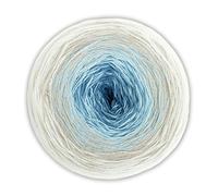 Bobbel mit Anleitung, Farbverlaufsgarn 4-fädig, 200g, 800m, Woolly Hugs Bobbel Cotton color 59, zum Stricken oder Häkeln