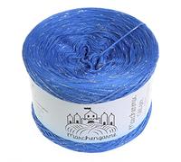 Bobbel Wolle Uni + Silber Glitzer 300g - 1140m 4Fach Farbverlaufsgarn Größe Strickwolle Häkeln (Ultramarine Silber Glitzer)